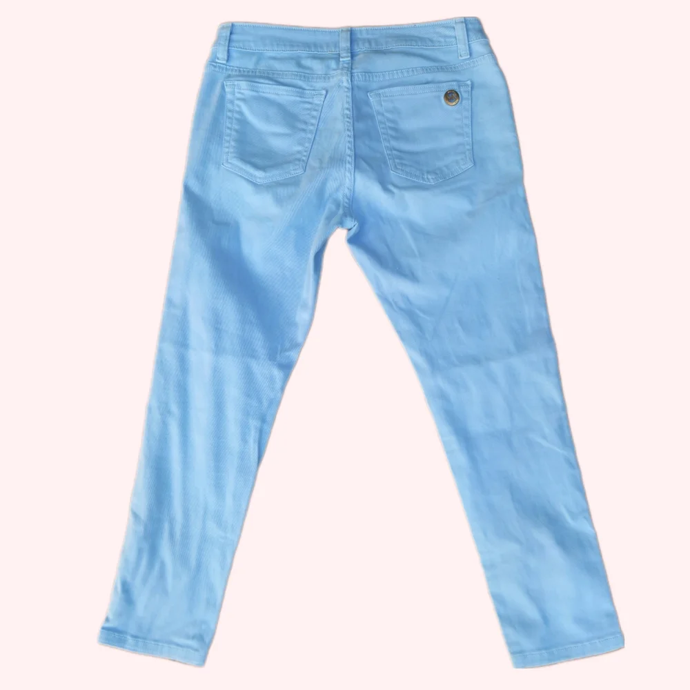 Michael Kors Izzy Cropped Skinny Jeans In a Sky Blue Hue Size 0P